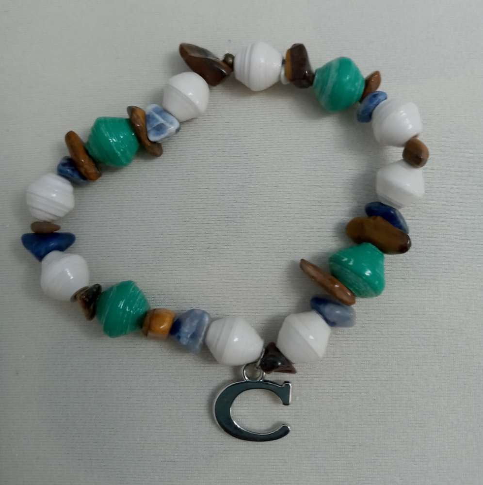 HandCrafted Semi Precious Stone Stretch Bracelet